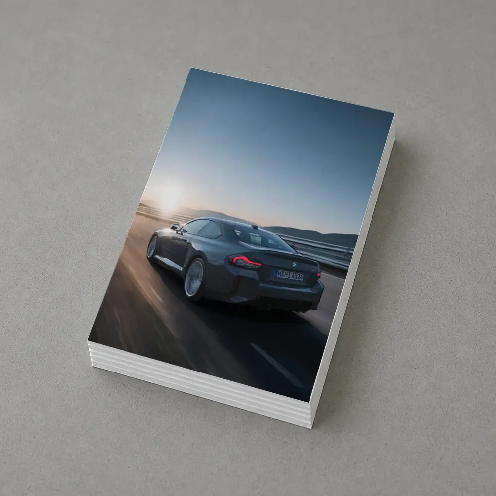 BMW M2 Gray Coupe Highway Sunset Drive – Postcards