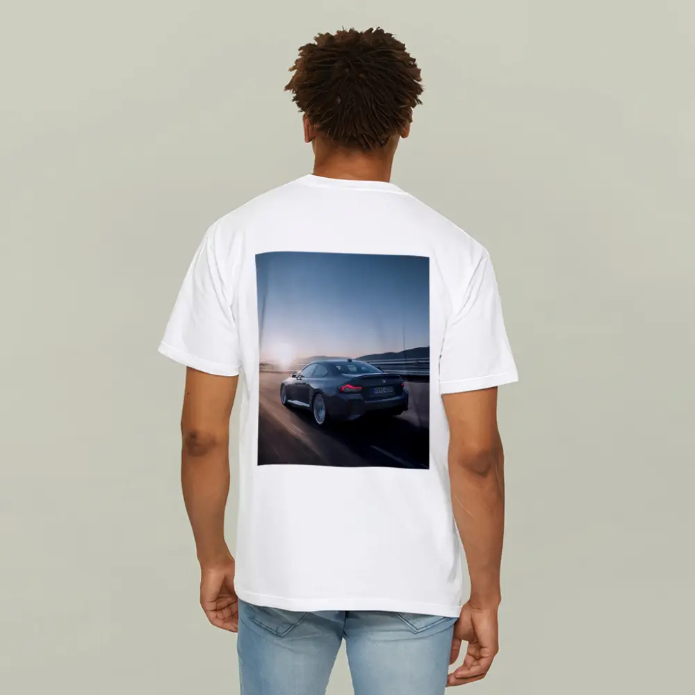 BMW M2 Gray Coupe Highway Sunset Drive – T-Shirts