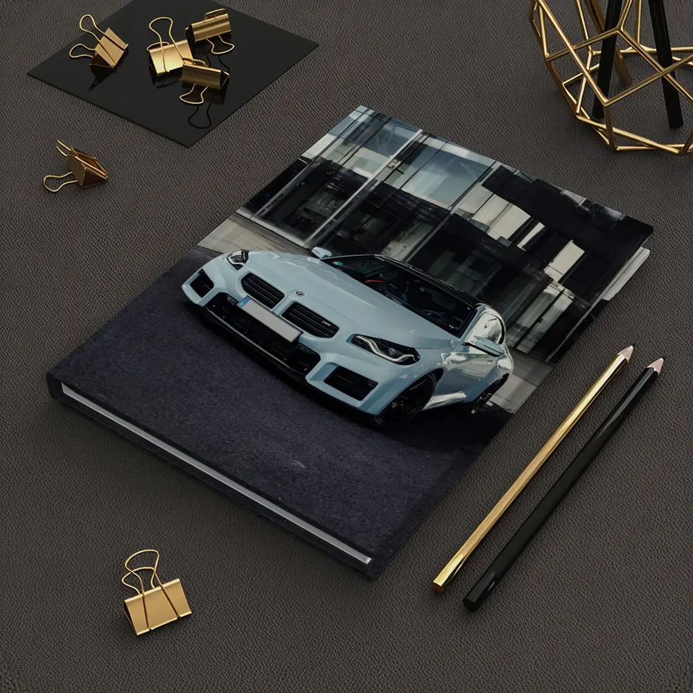 BMW M2 Light Blue Urban Building Background – Notebooks