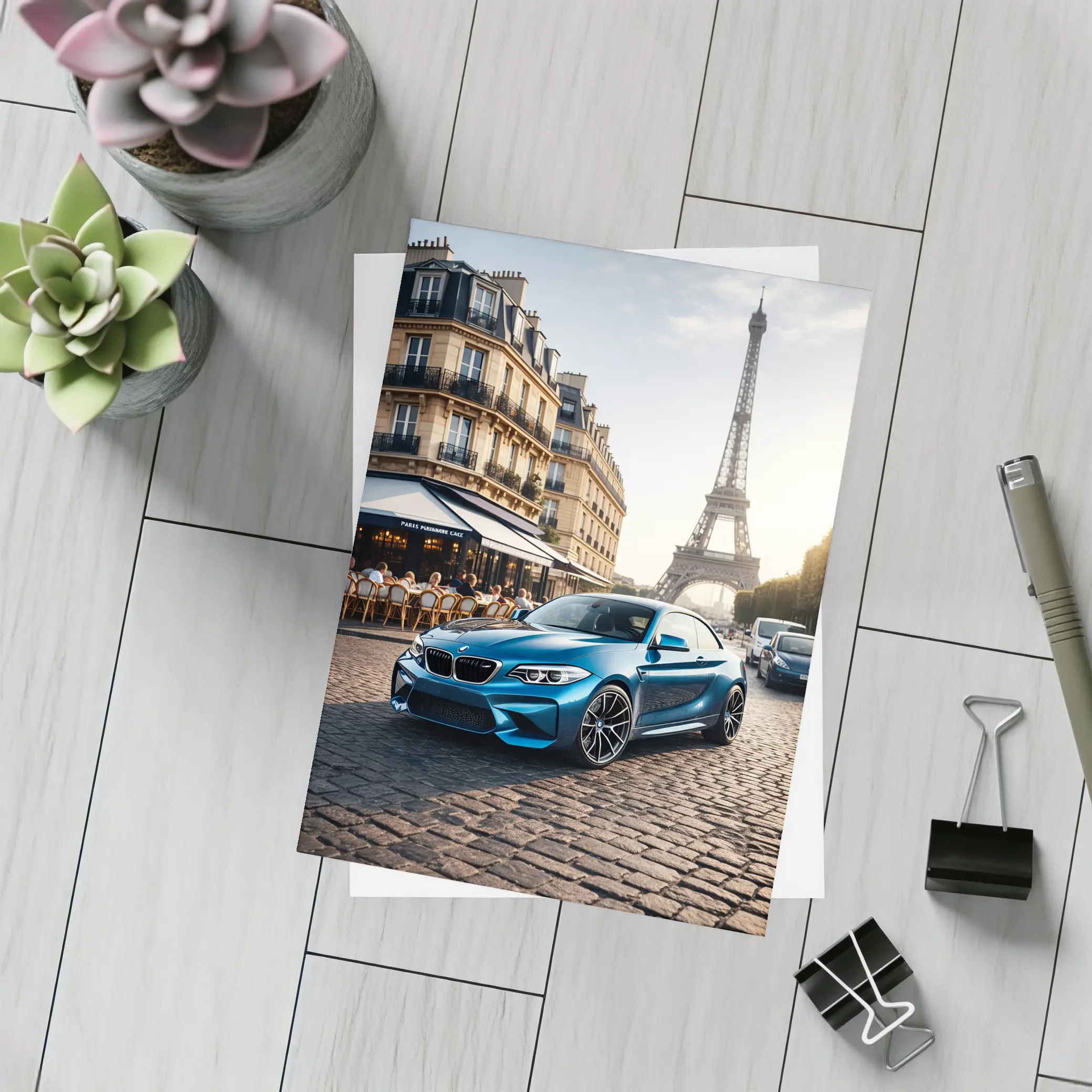 BMW M2 Coupe Parked Near Eiffel Tower – Postcards
