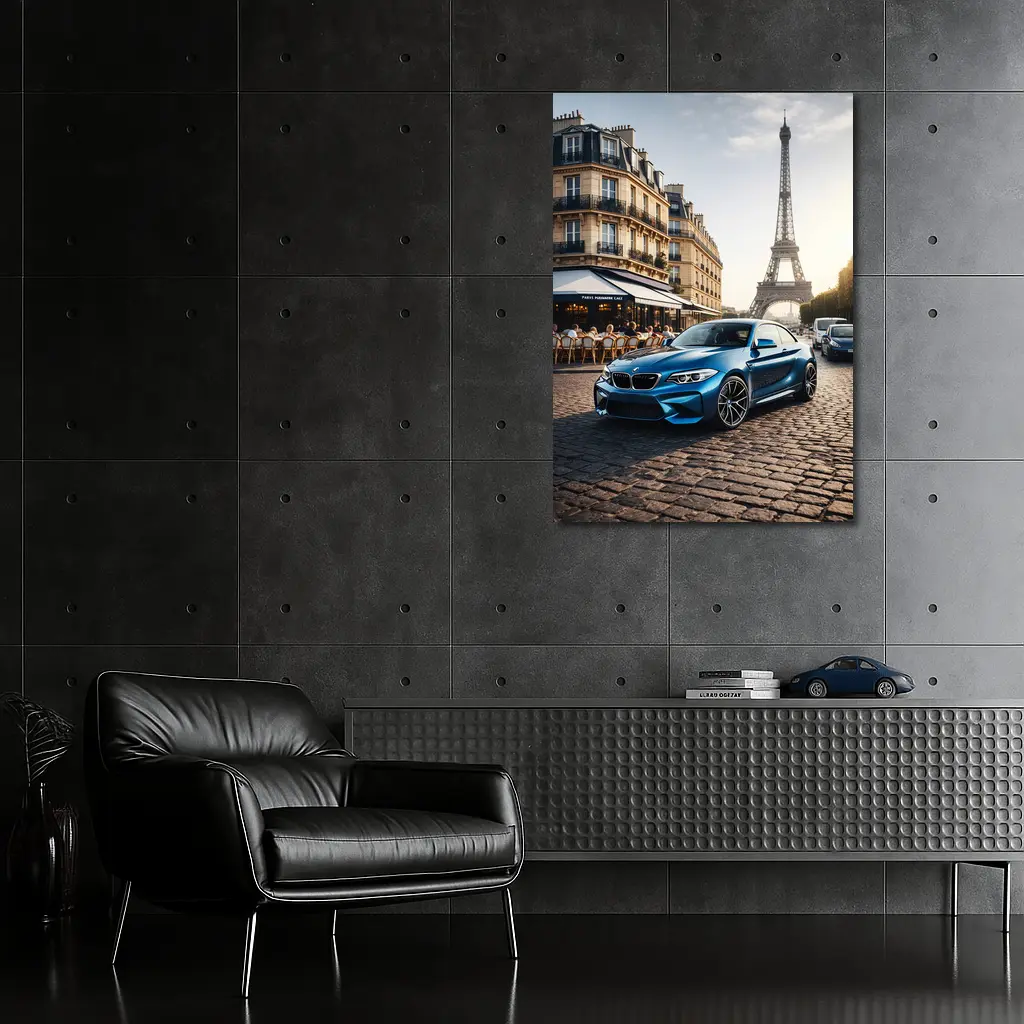 BMW M2 Coupe Parked Near Eiffel Tower – Wall Art