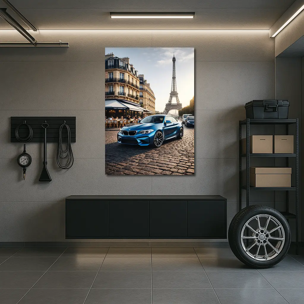 BMW M2 Coupe Parked Near Eiffel Tower – Wall Art