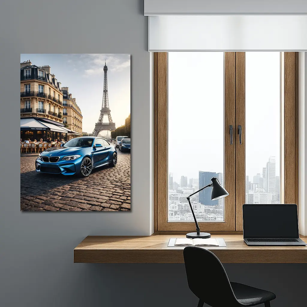BMW M2 Coupe Parked Near Eiffel Tower – Wall Art