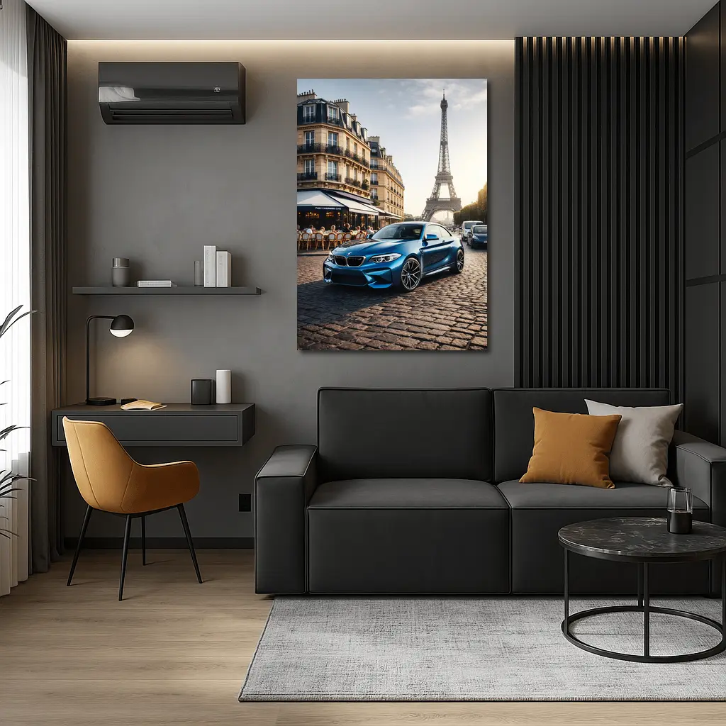 BMW M2 Coupe Parked Near Eiffel Tower – Wall Art