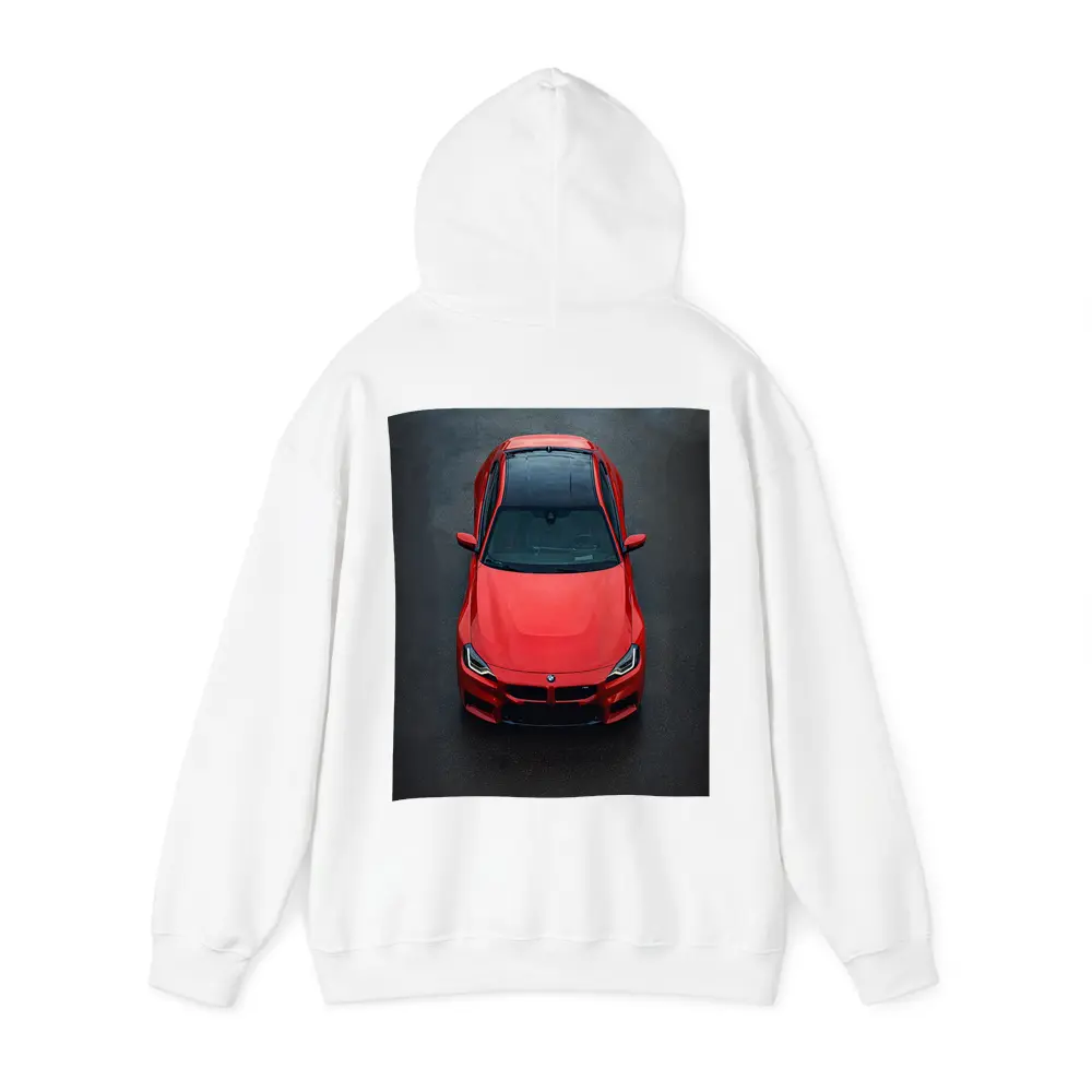 BMW M2 Red Top View Asphalt – Hoodies