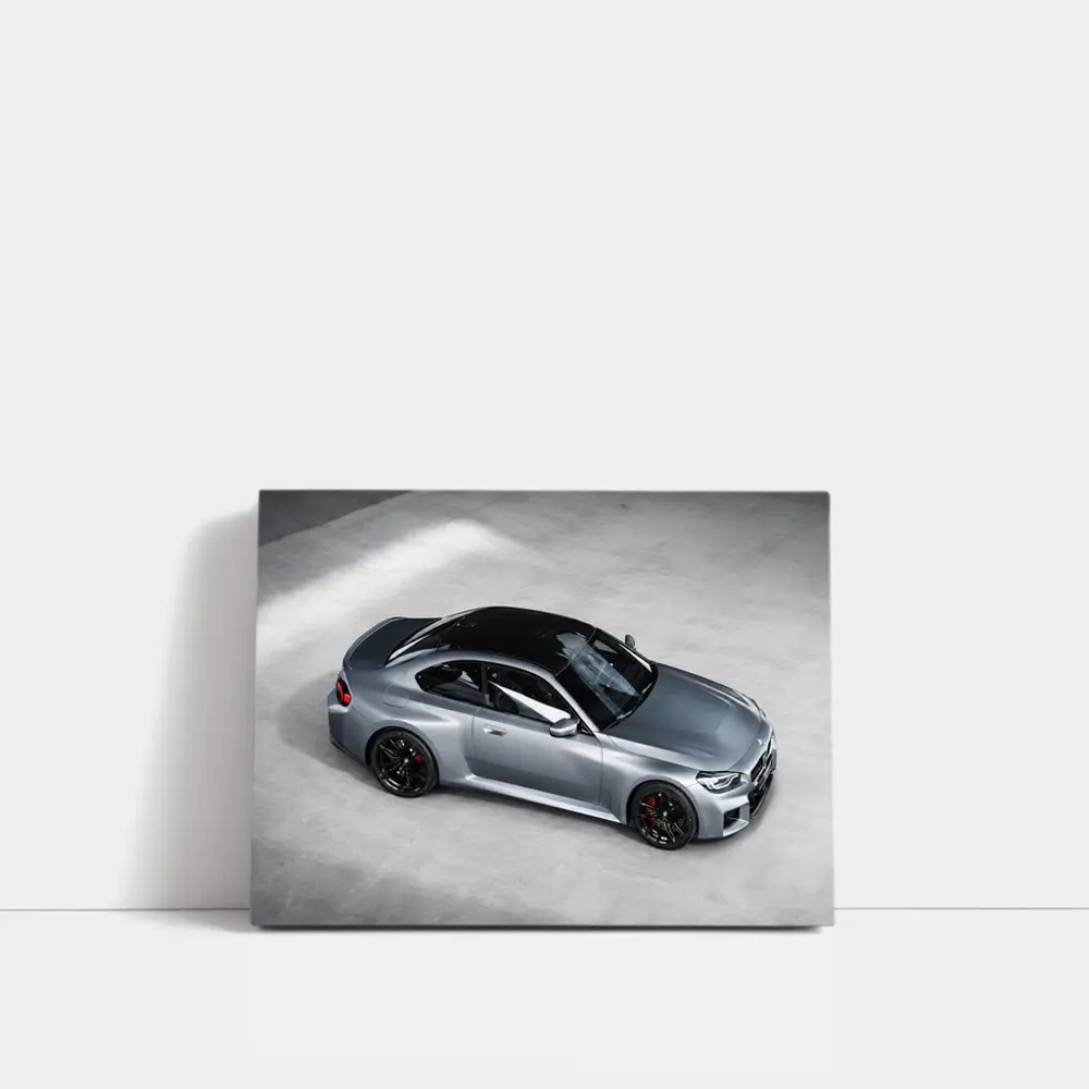 BMW M2 Coupe Gray Studio Top View – Wall Art