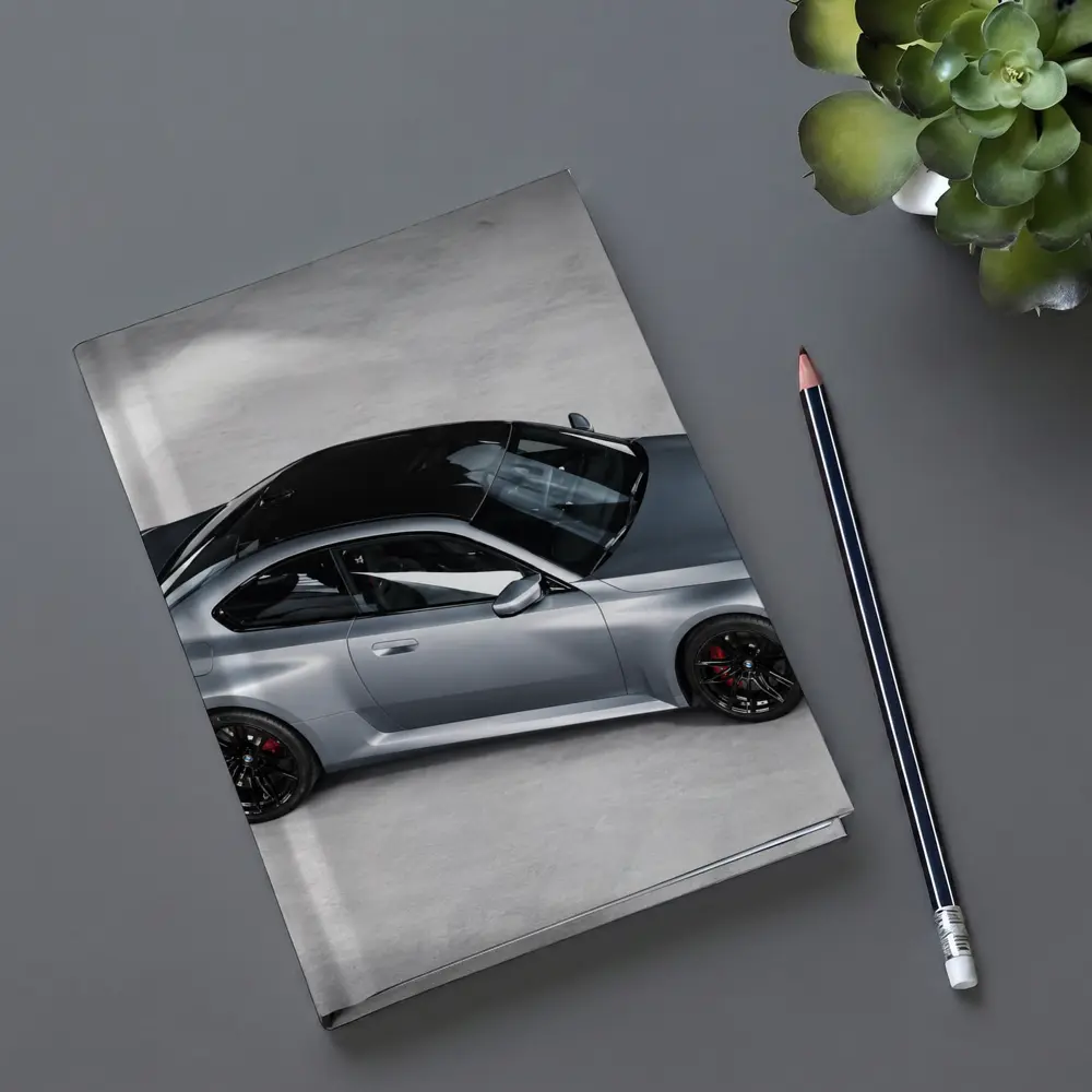 BMW M2 Coupe Gray Studio Top View – Notebooks