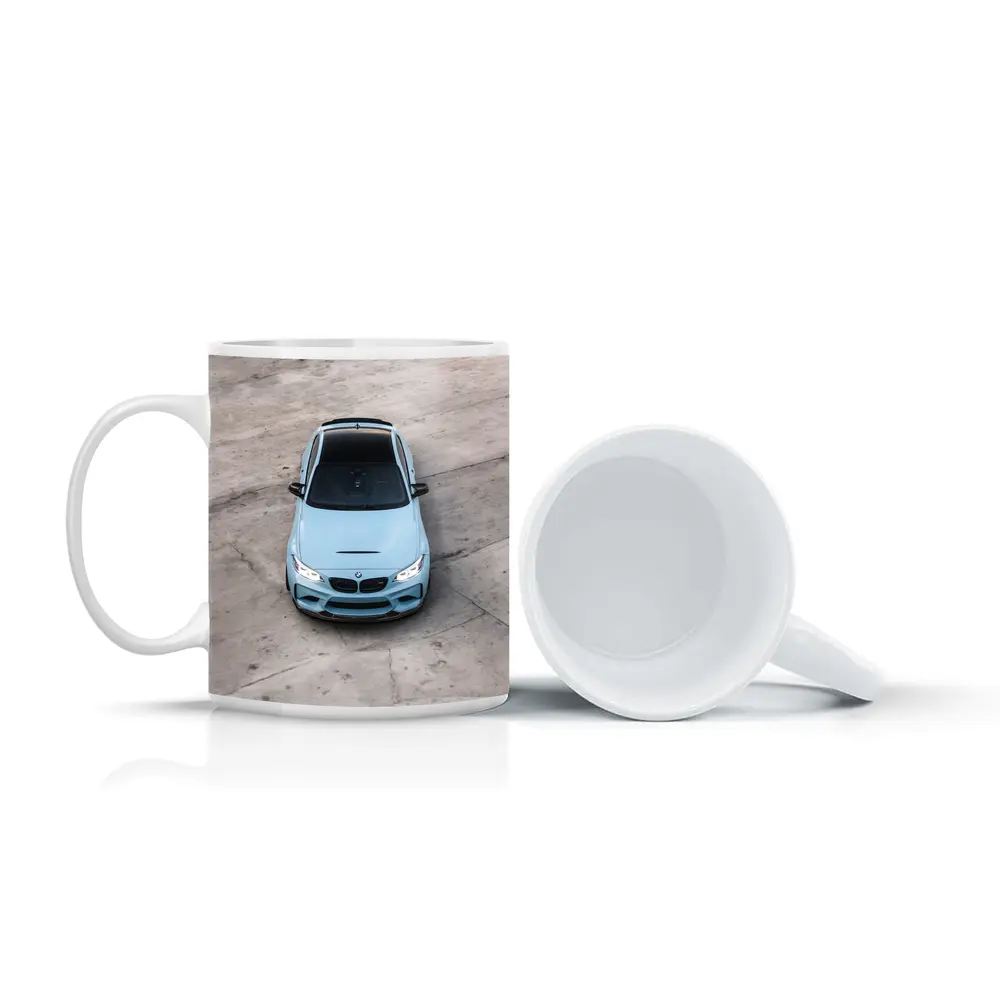 BMW M2 Light Blue Aerial Concrete – Mugs
