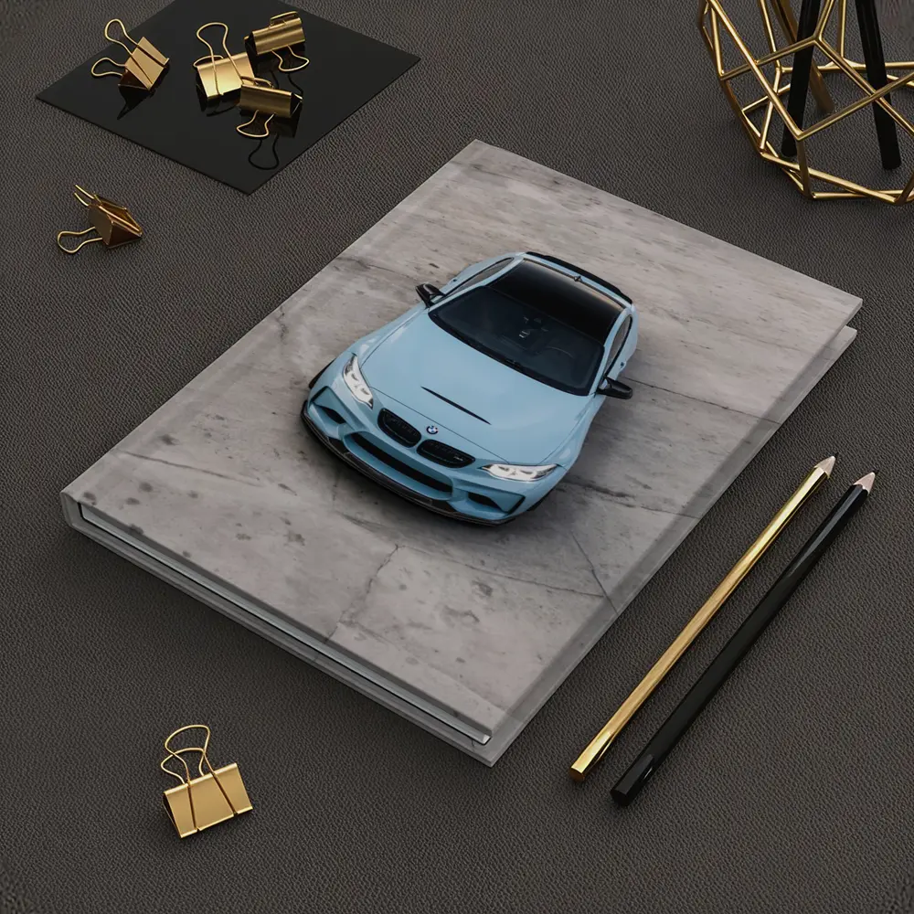BMW M2 Light Blue Aerial Concrete – Notebooks