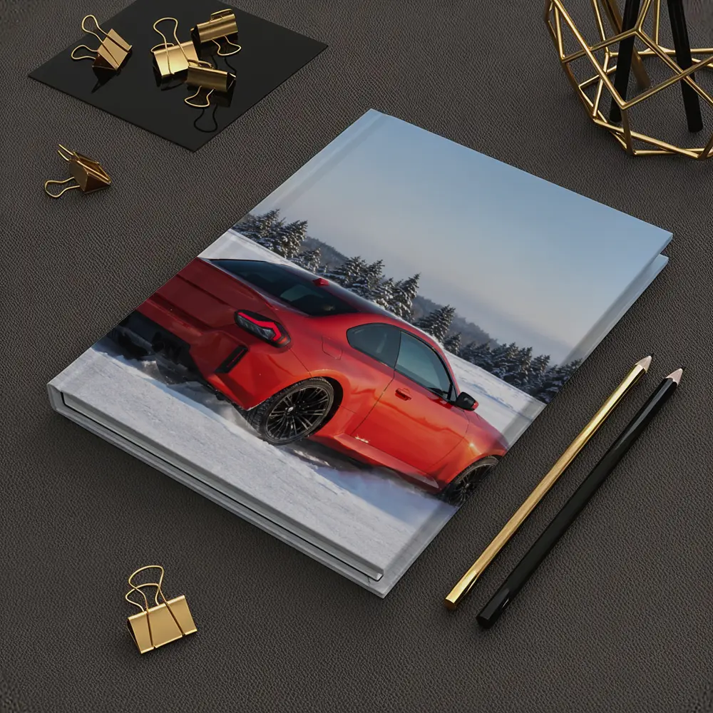 BMW M2 Red Coupe Drifting Snow Landscape – Notebooks