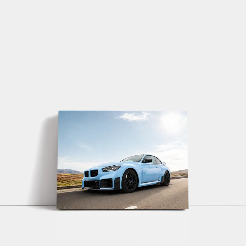 BMW M2 Light Blue On Open Road – Wall Art