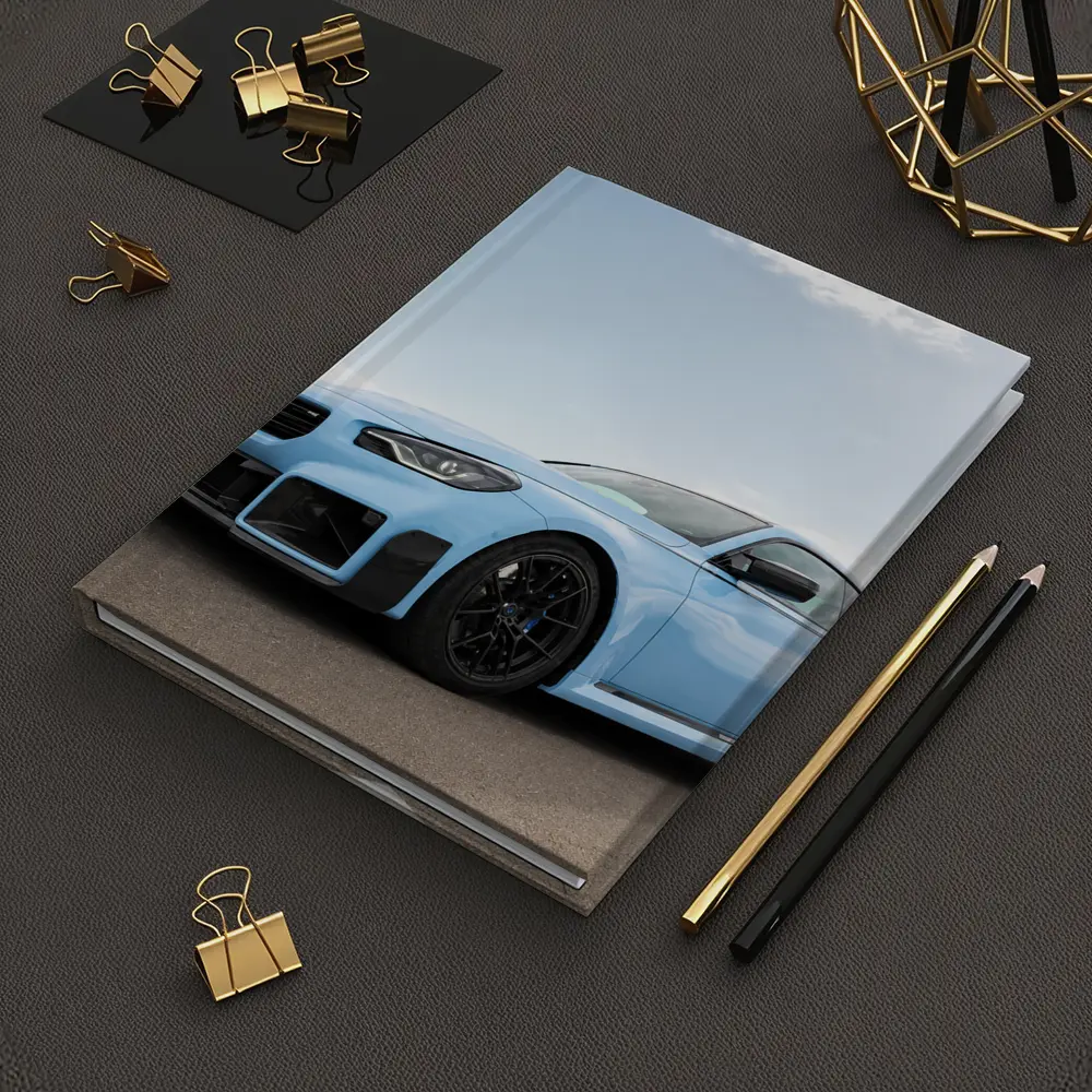 BMW M2 Light Blue On Open Road – Notebooks