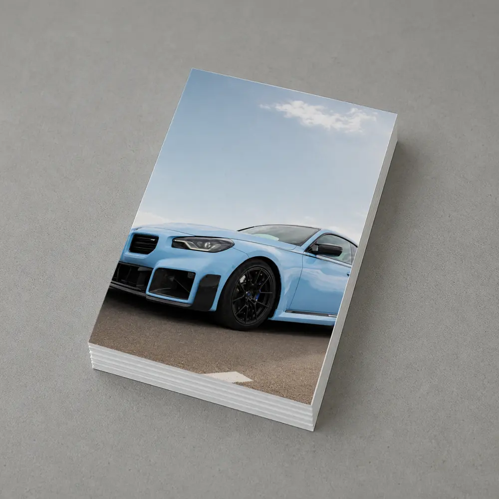 BMW M2 Light Blue On Open Road – Postcards
