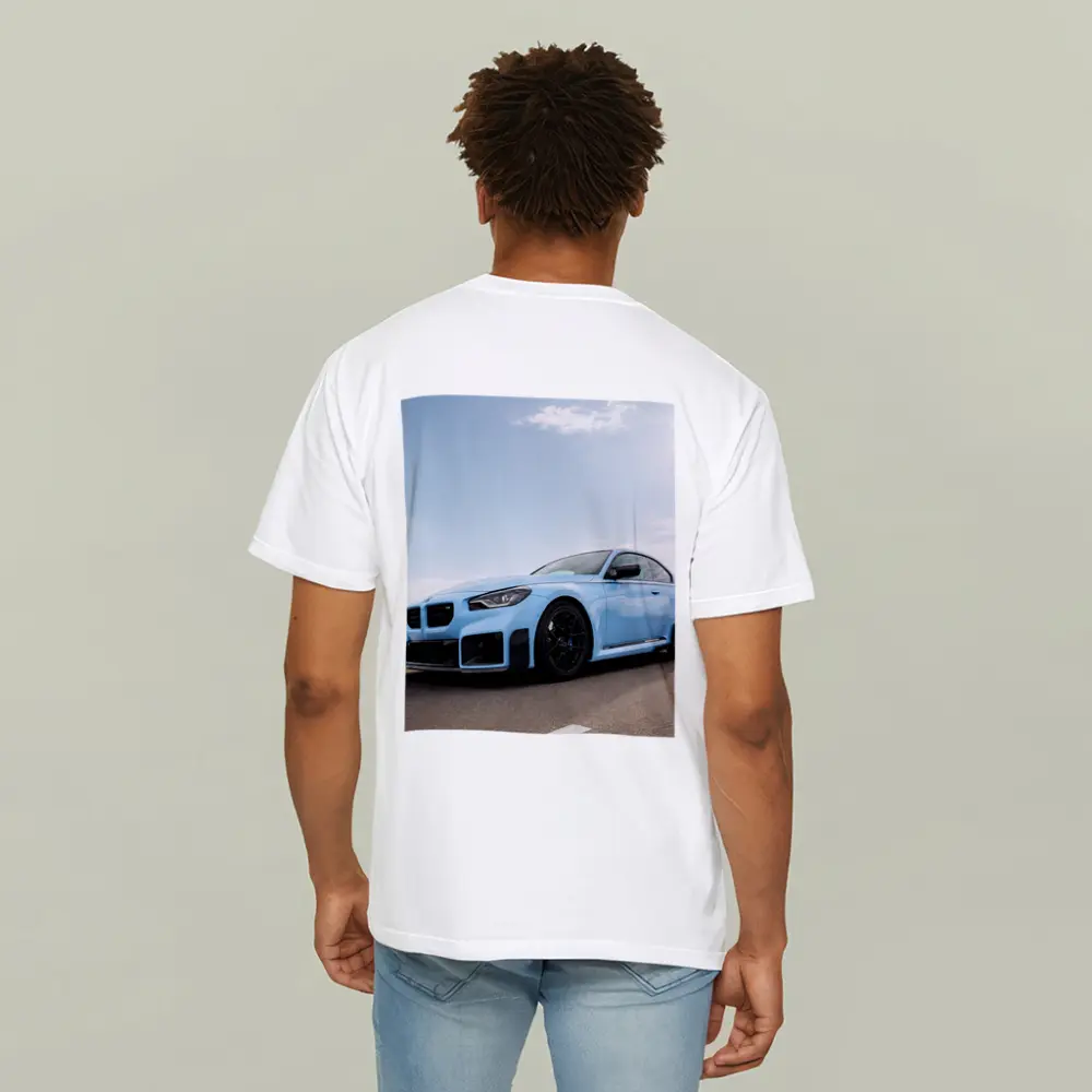 BMW M2 Light Blue On Open Road – T-Shirts