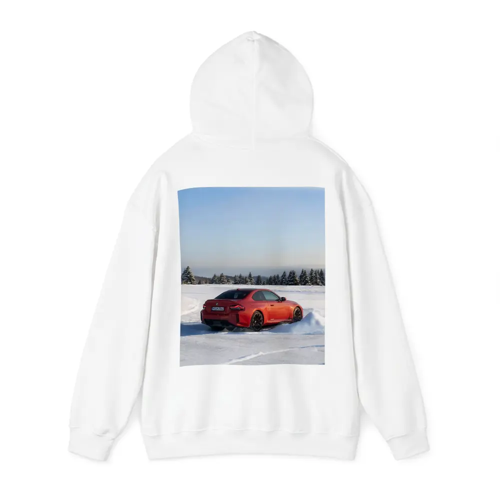 BMW M2 Red Coupe Winter Snow Drift – Hoodies