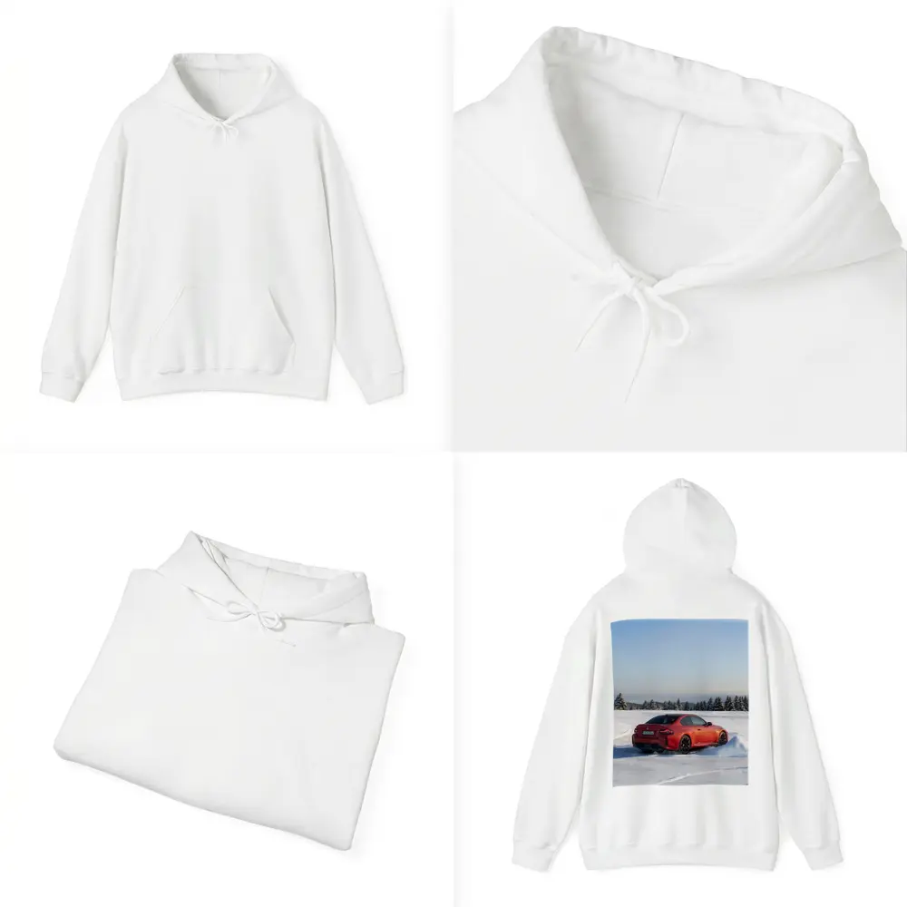 BMW M2 Red Coupe Winter Snow Drift – Hoodies