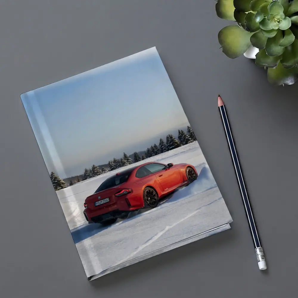 BMW M2 Red Coupe Winter Snow Drift – Notebooks