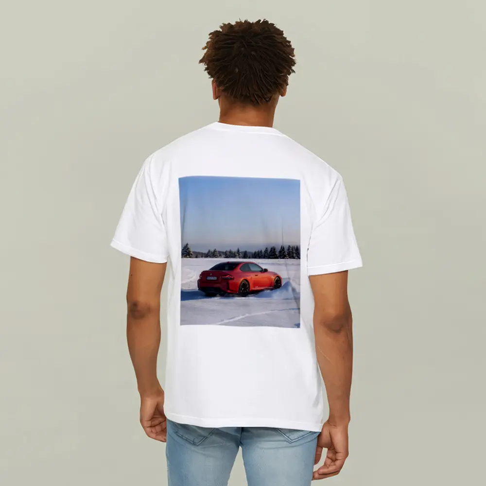 BMW M2 Red Coupe Winter Snow Drift – T-Shirts