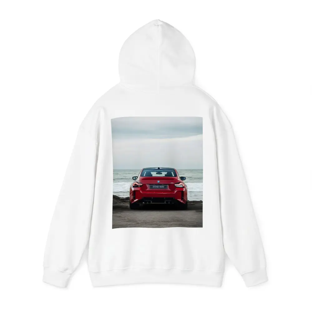 BMW M2 Red Rear Ocean Shore – Hoodies
