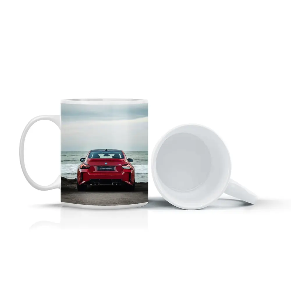 BMW M2 Red Rear Ocean Shore – Mugs