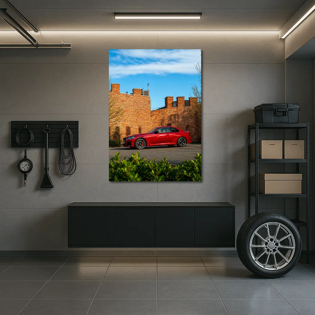 BMW M2 Red Coupe Brick Wall Setting – Wall Art