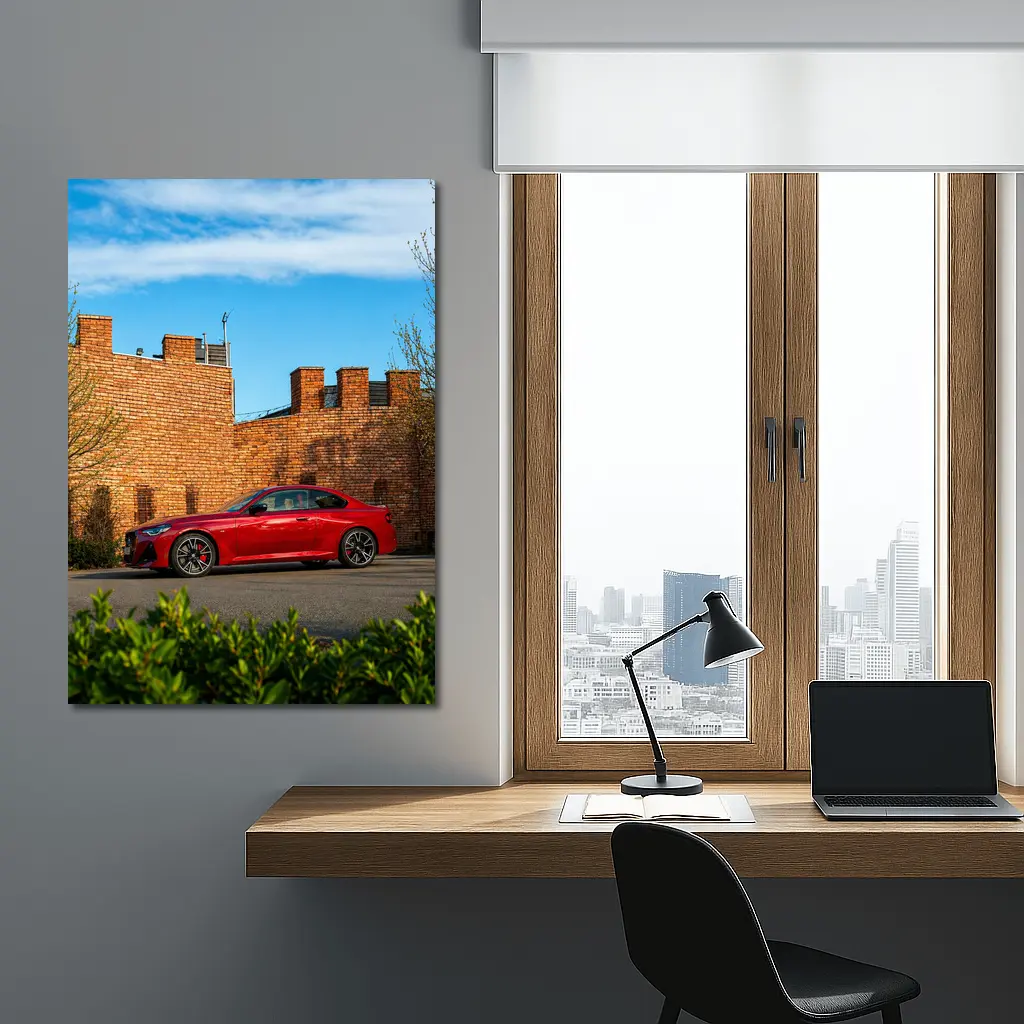 BMW M2 Red Coupe Brick Wall Setting – Wall Art