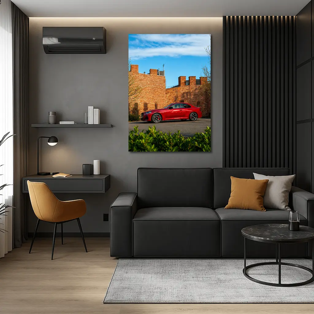 BMW M2 Red Coupe Brick Wall Setting – Wall Art