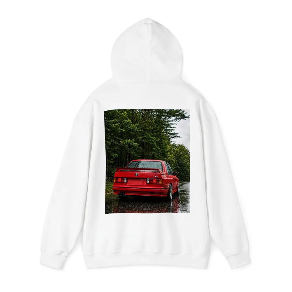 BMW M3 Red Wet Road Forest – Hoodies