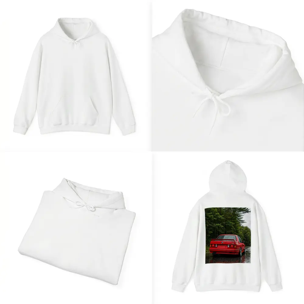 BMW M3 Red Wet Road Forest – Hoodies