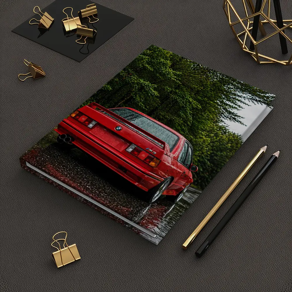 BMW M3 Red Wet Road Forest – Notebooks