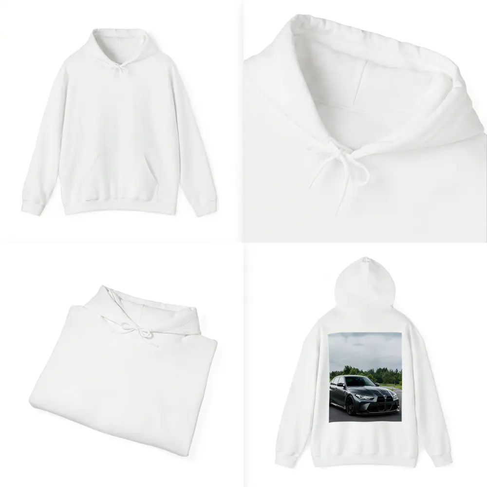 BMW M3 Matte Gray Sedan Overcast Forest – Hoodies