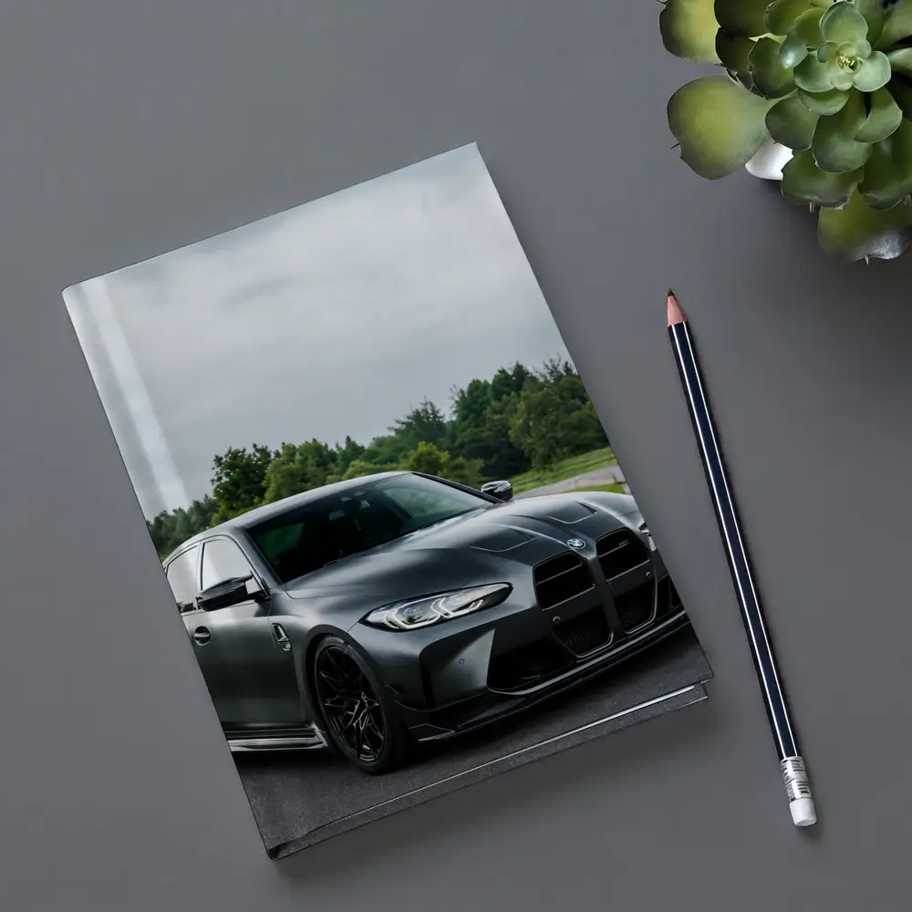 BMW M3 Matte Gray Sedan Overcast Forest – Notebooks