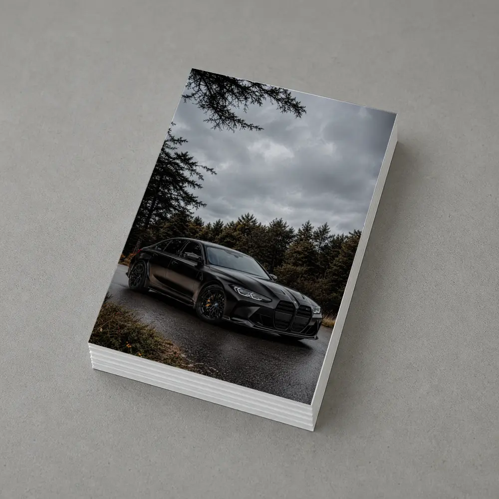 BMW M3 Sedan Matte Black Moody Forest – Postcards