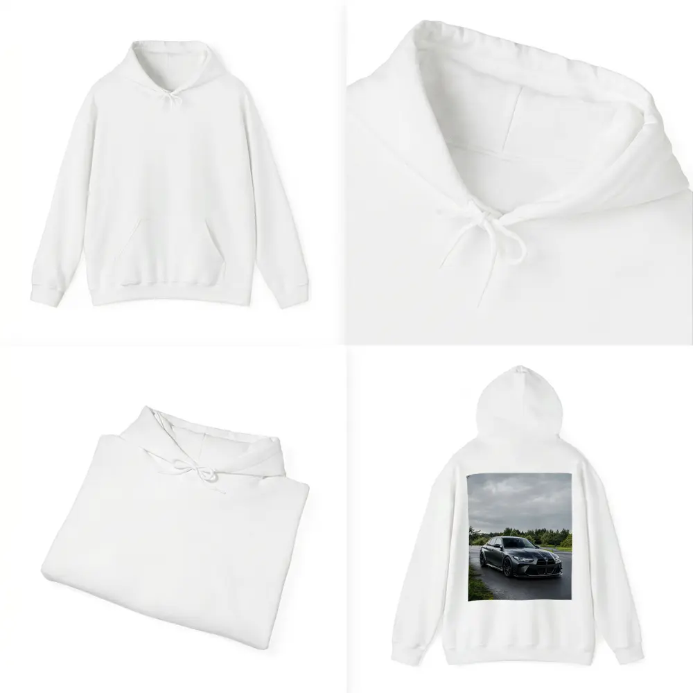 BMW M3 Matte Black Wet Road Overcast – Hoodies