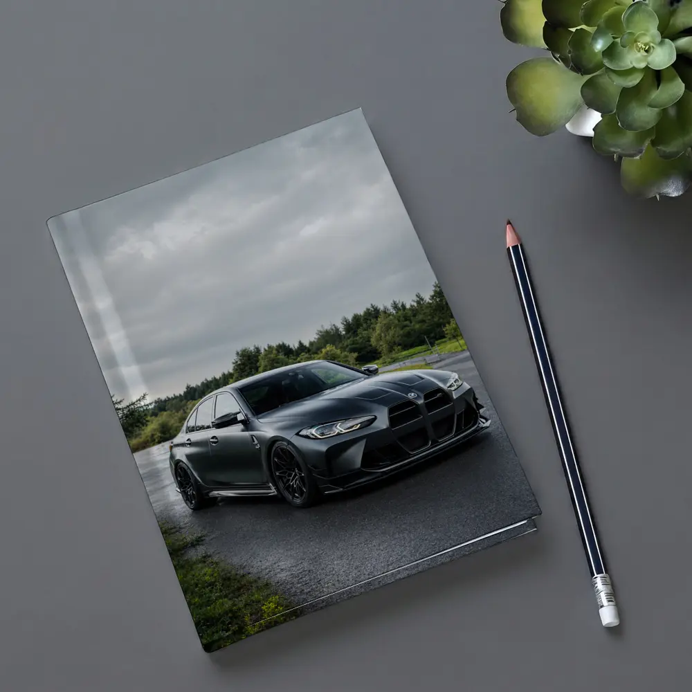 BMW M3 Matte Black Wet Road Overcast – Notebooks