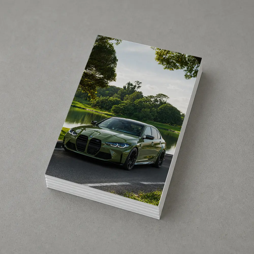 BMW M3 Green Sedan by Lakeside – Postcards