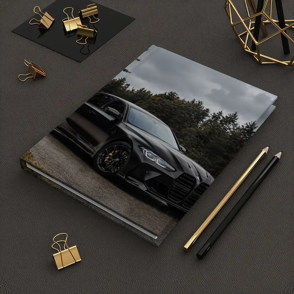 BMW M3 Black Sedan Rainy Forest Road – Notebooks