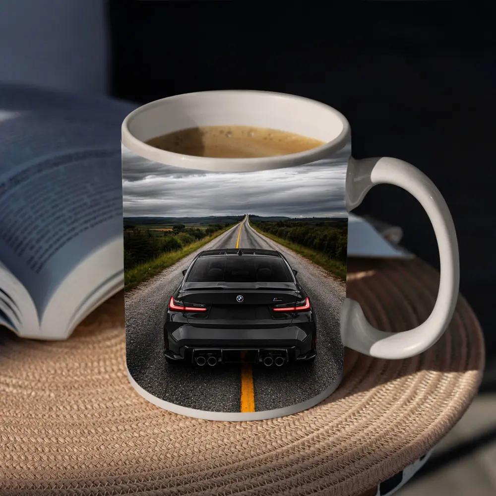 BMW M3 Black Rear Open Road – Mugs