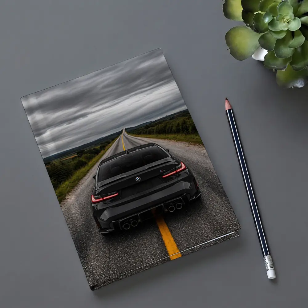 BMW M3 Black Rear Open Road – Notebooks