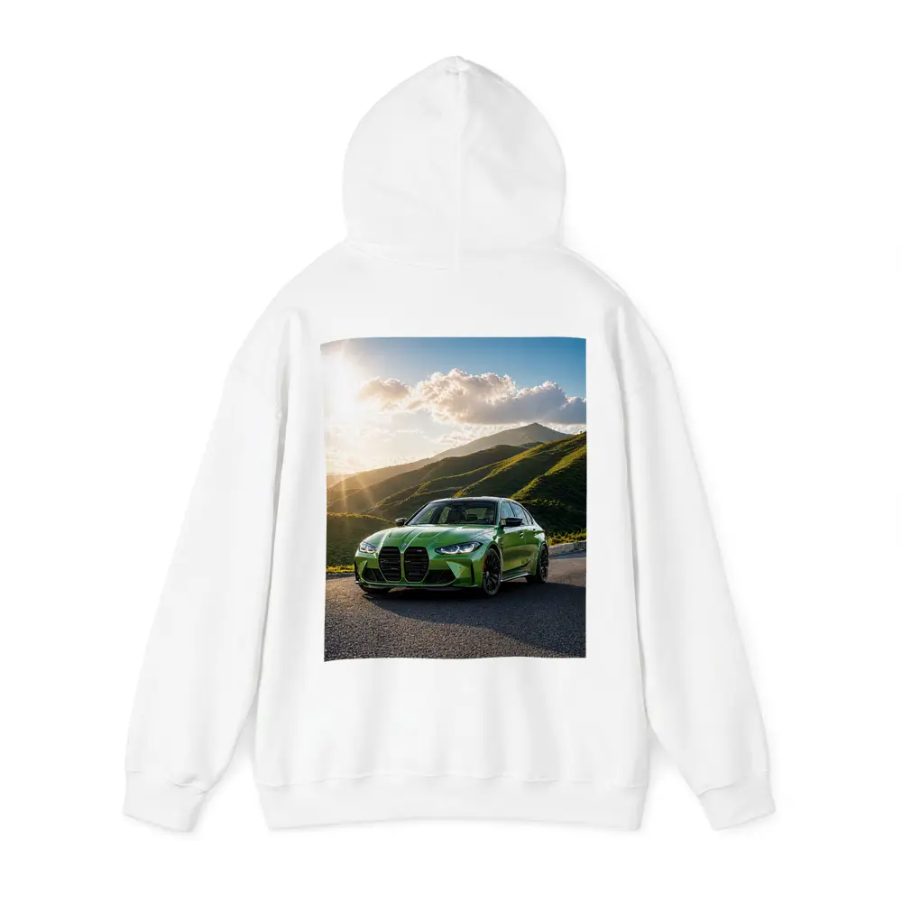 BMW M3 Green Sedan Mountain Sunset – Hoodies