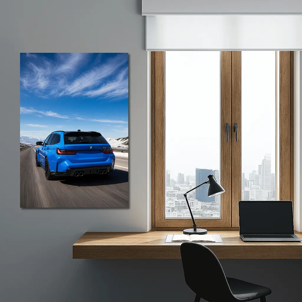 BMW M3 Touring Blue Mountain Highway Drive – Wall Art