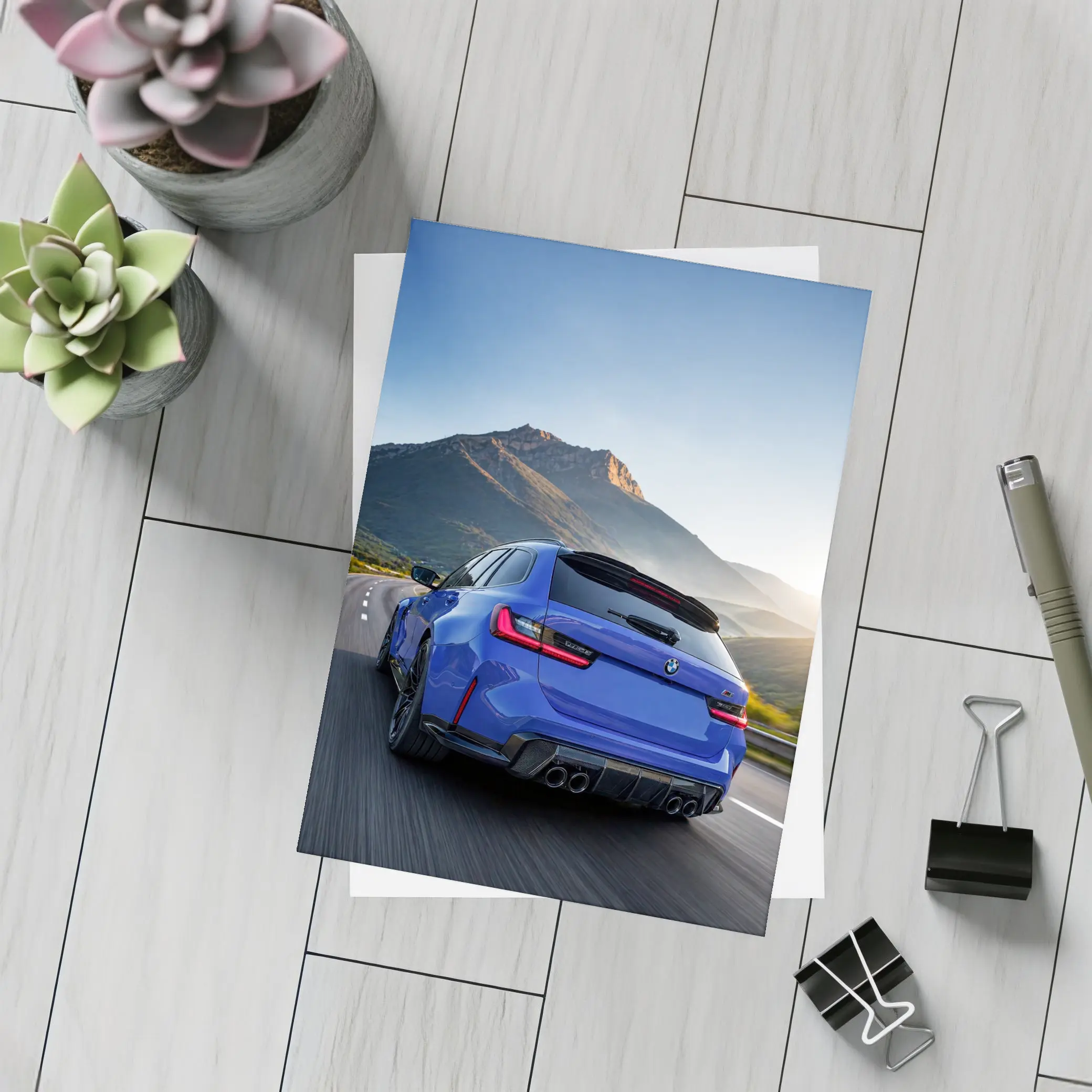 BMW M3 Touring Blue Mountain Road Drive – Postcards