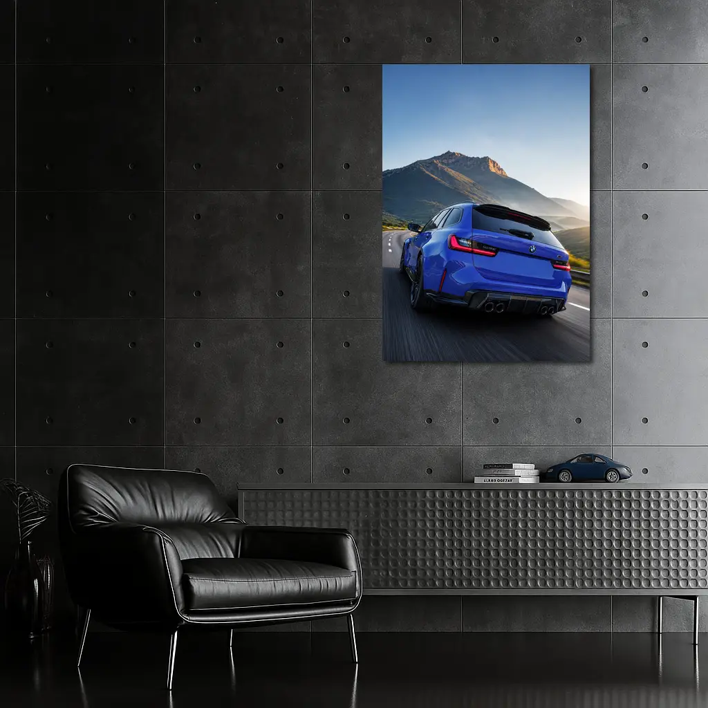 BMW M3 Touring Blue Mountain Road Drive – Wall Art