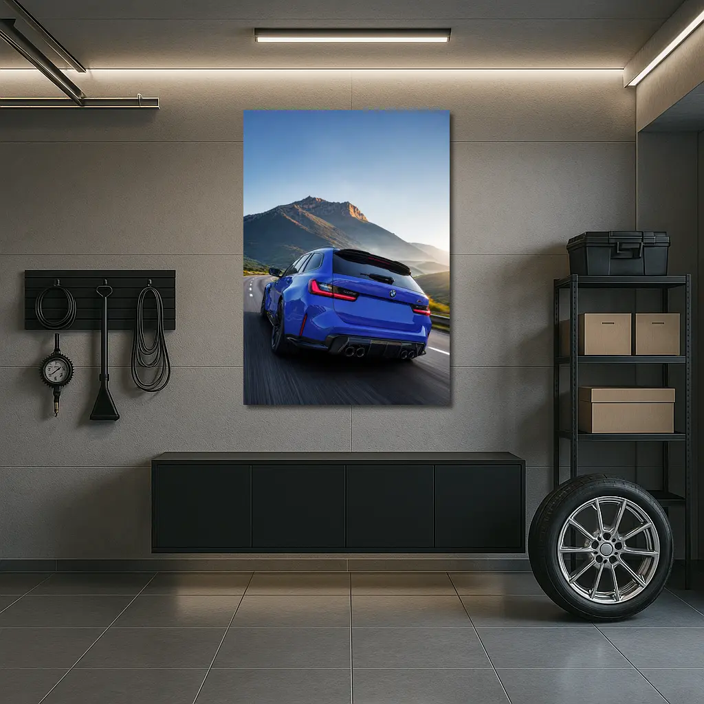 BMW M3 Touring Blue Mountain Road Drive – Wall Art