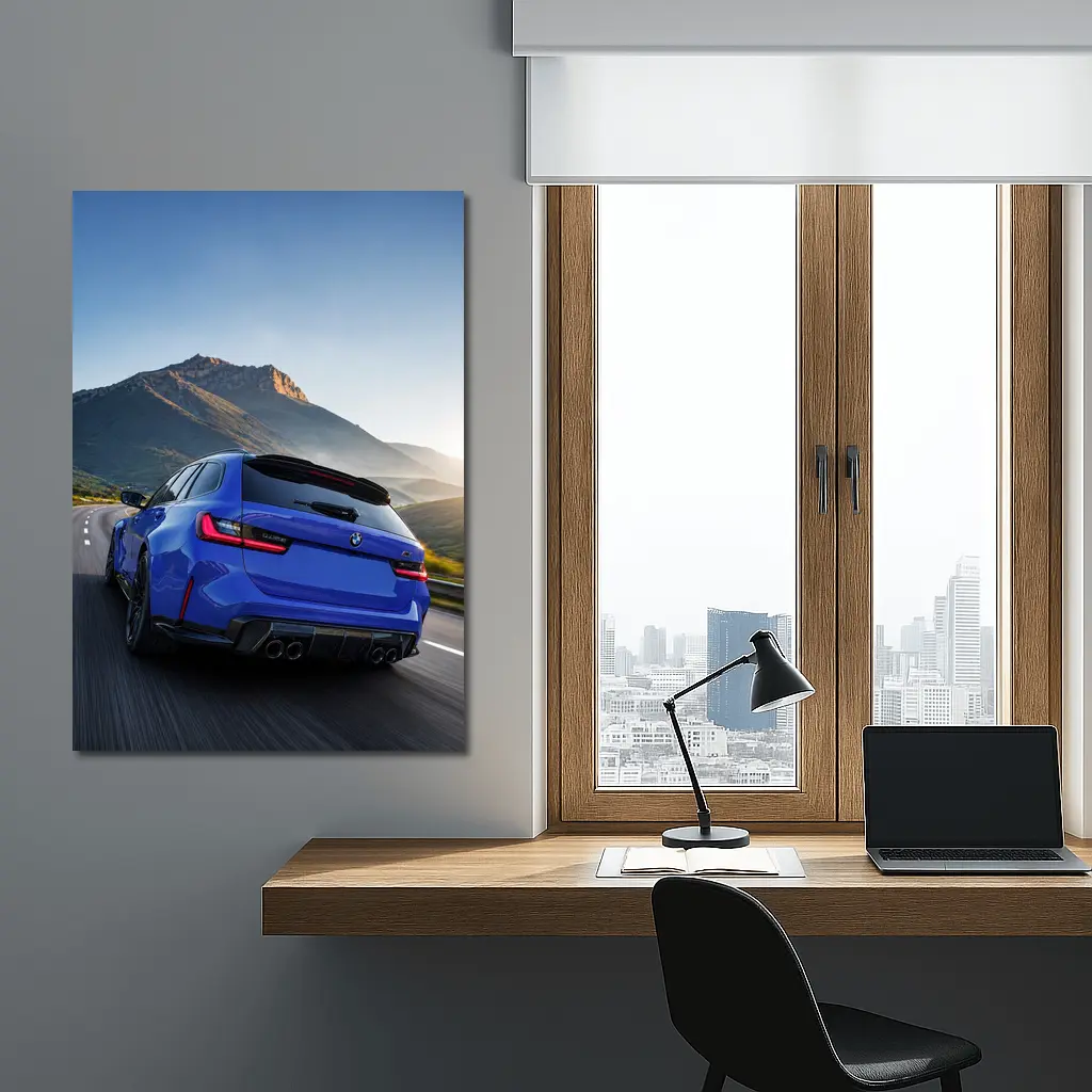 BMW M3 Touring Blue Mountain Road Drive – Wall Art