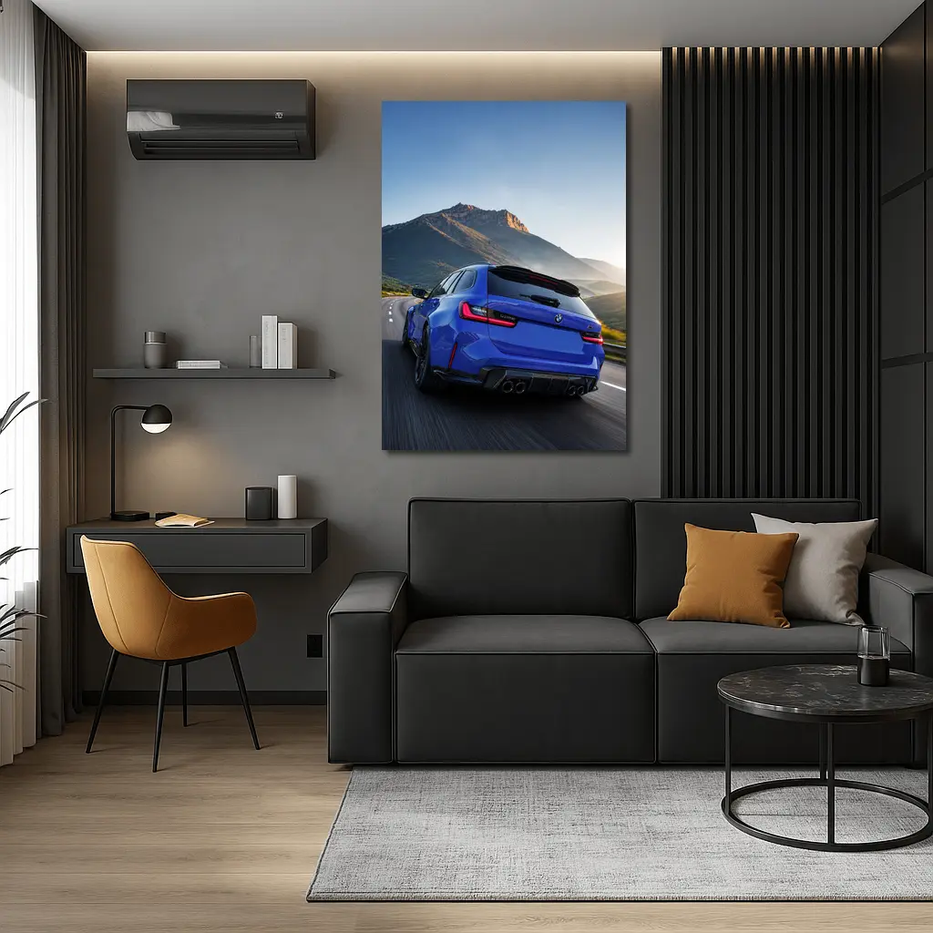 BMW M3 Touring Blue Mountain Road Drive – Wall Art