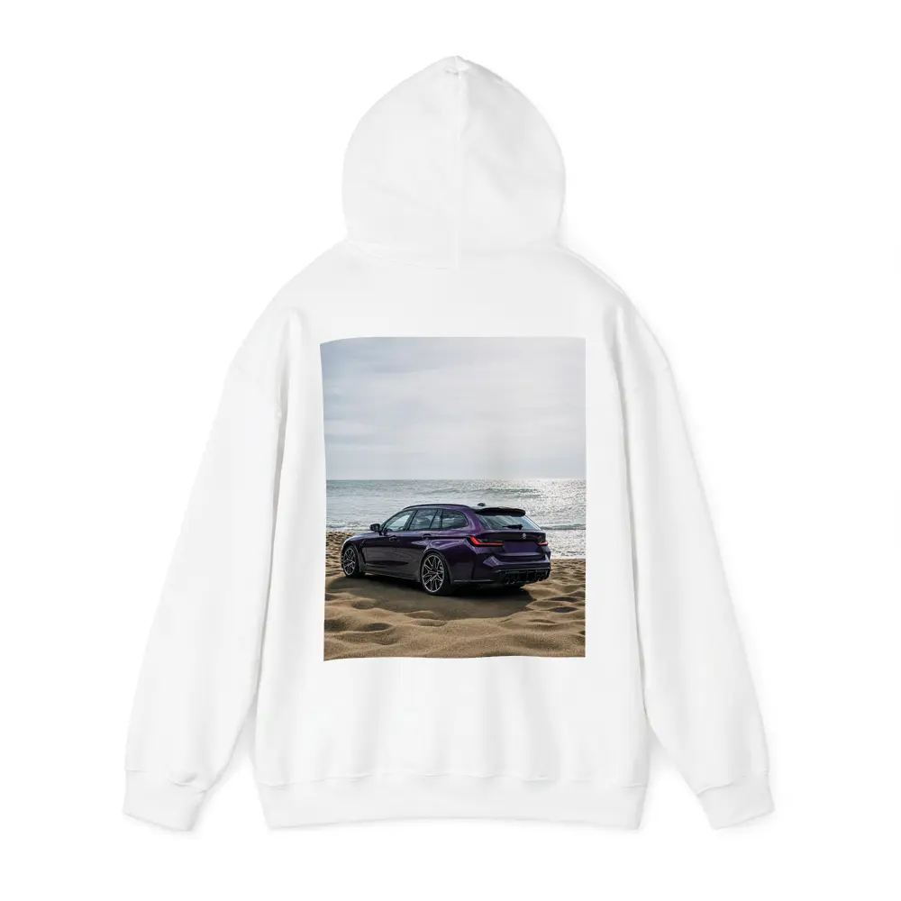 BMW M3 Touring Purple Beach Coastal View – Hoodies