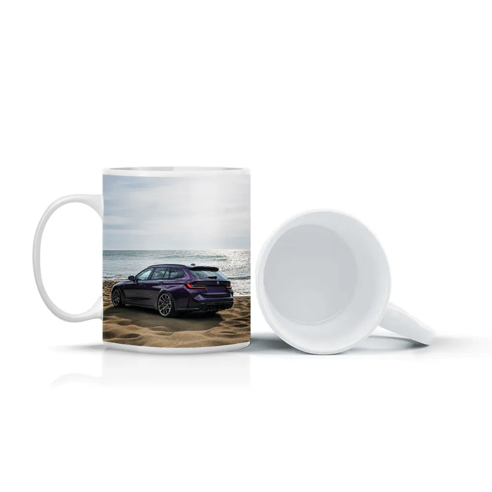 BMW M3 Touring Purple Beach Coastal View – Mugs