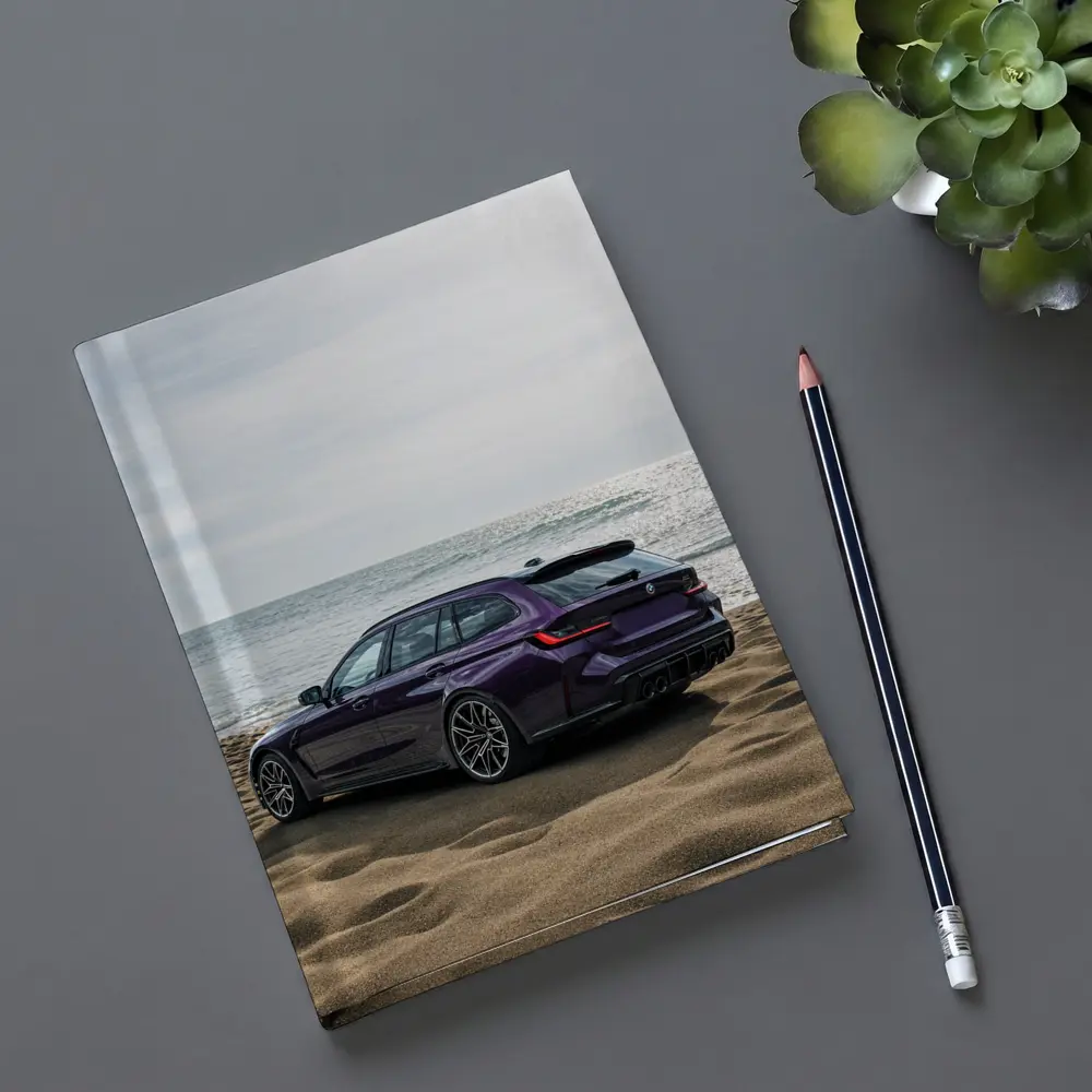 BMW M3 Touring Purple Beach Coastal View – Notebooks