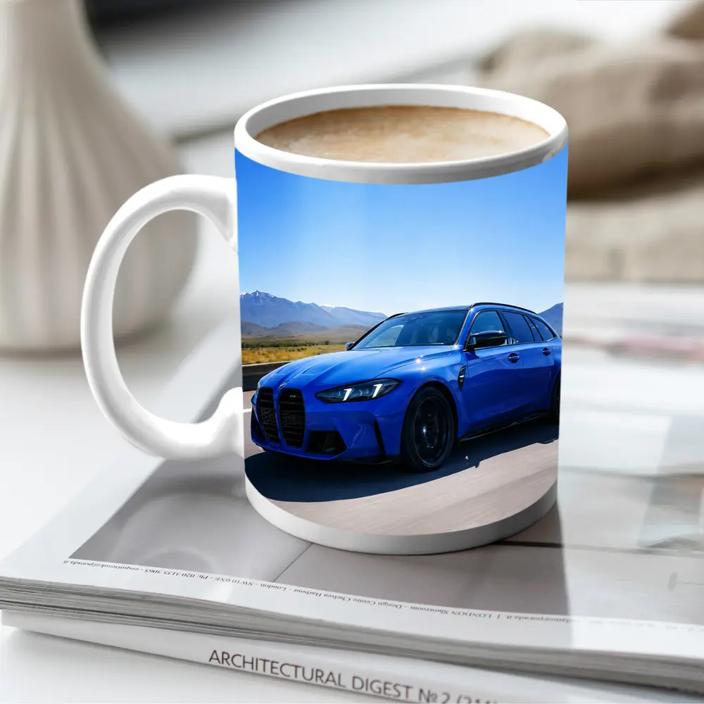 BMW M3 Touring Blue Highway Mountains Drive – Mugs